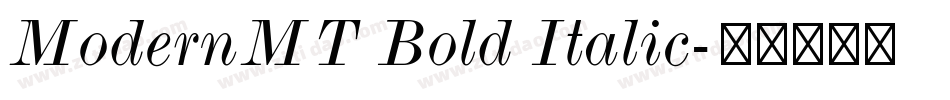 ModernMT Bold Italic字体转换